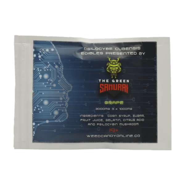 The Green Samurai – Shroom Gummies – Grape – 3g | Budderweeds Canada