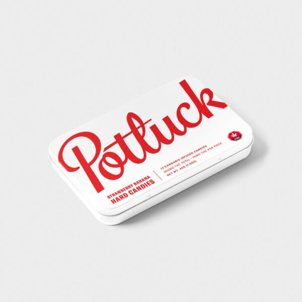 Potluck – Hard Candy – Strawberry Banana- 300mg THC | Budderweeds Canada