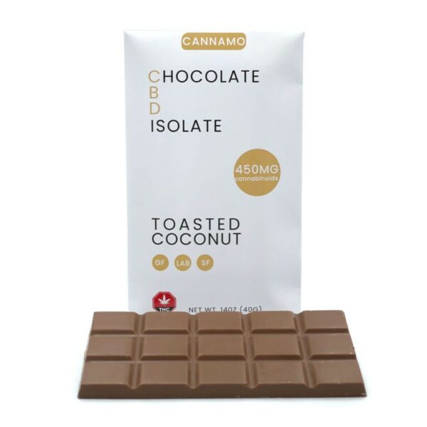 Cannamo – CBD Chocolate Isolate – 450mg – Toasted Coconut | Budderweeds Canada
