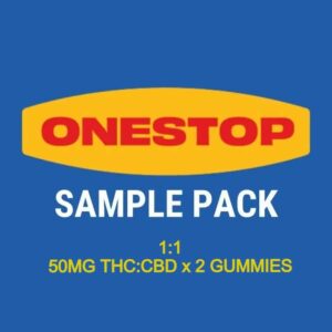 Onestop – Sample Pack – 1:1 – (50mg CBD:THC x 2 Gummies) | Budderweeds Canada